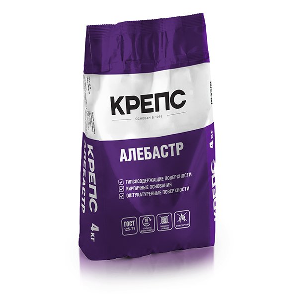 Смесь ремонтная КРЕПС "Алебастр", 4 кг