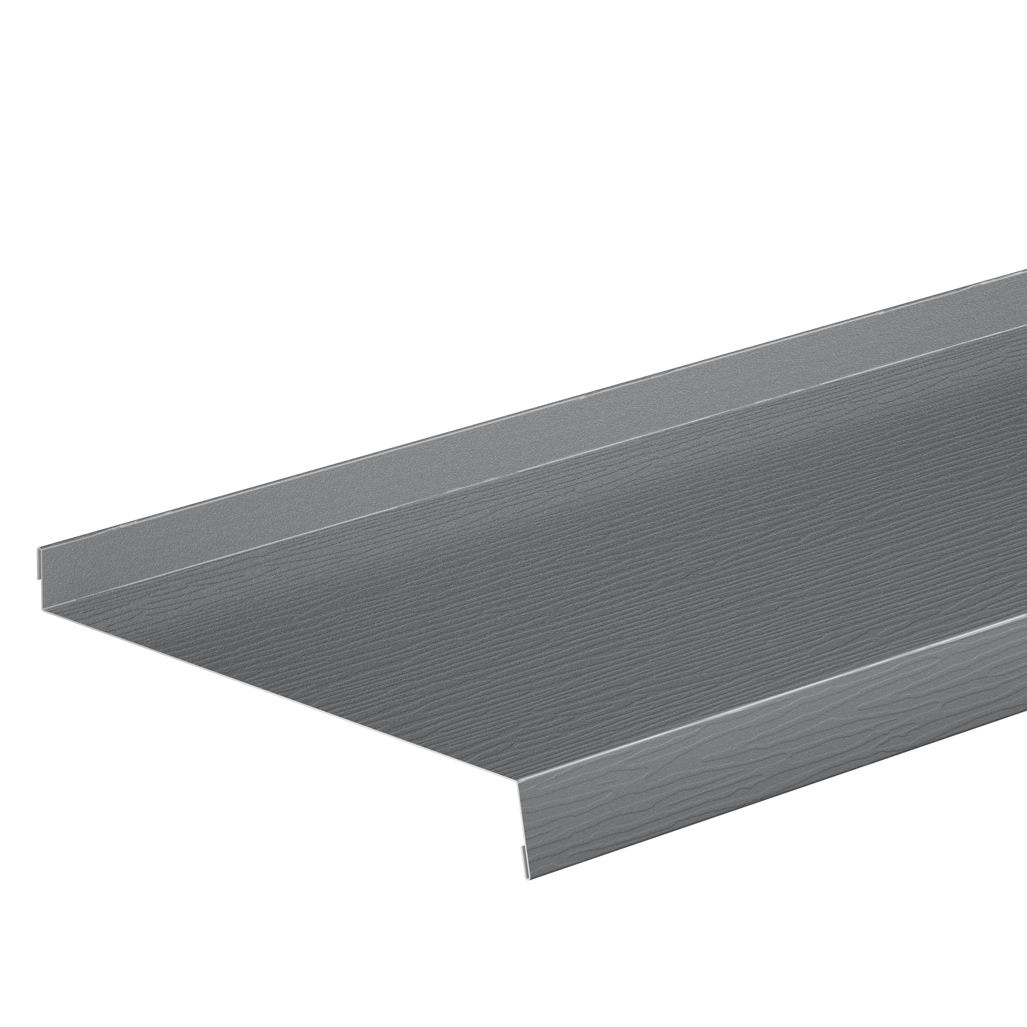 Фартук на оконный отлив 200 L=2 м AquaSystem PU Matt (Zn275) 0,5 серый матовый RAL 7024, фактурный